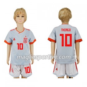 Completo Calcio Spagna Thiago 10 Bambino Divisa Trasferta Mondiali 2018